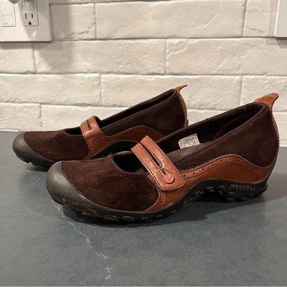 Merrell sz 7.5 Plaza Bandeau espresso suede Maryjane shoes - Picture 1 of 16